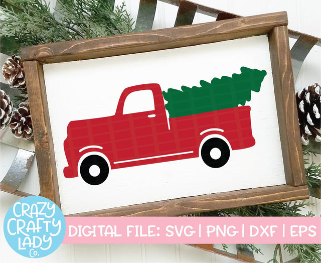 Christmas Tree Truck | Holiday SVG Cut File SVG Crazy Crafty Lady Co. 