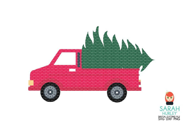 Christmas Tree Truck SVG Sarah Hurley 
