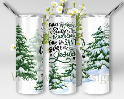 Christmas Tree Tumbler Wrap, Merry Christmas 20oz Skinny Tumbler, Give Like Santa Png, Love like Jesus Png, Winter Tumbler Png, Instant Download Sublimation WillowSageDesign 