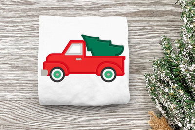 Christmas Tree Vintage Truck Applique Embroidery Embroidery/Applique DESIGNS Risa Rocks It 