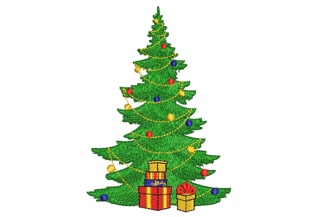 Christmas tree with toys machine embroidery design, Holiday Embroidery Design, Merry Christmas, 5 sizes. Embroidery/Applique DESIGNS ArtEMByNatalia 