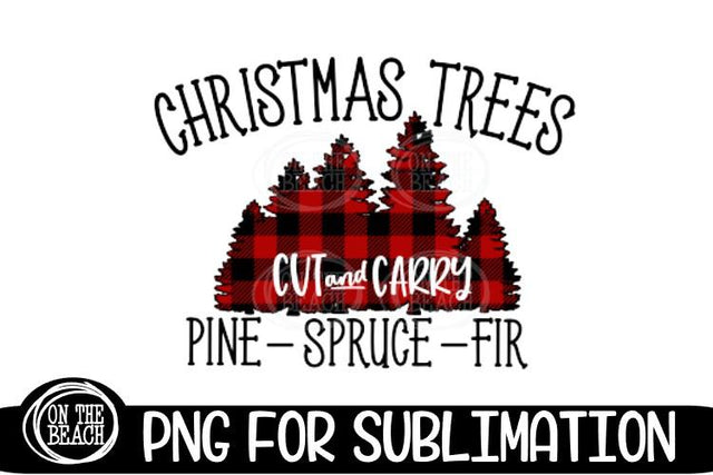 CHRISTMAS TREES - Buffalo Plaid - PNG Sublimation Sublimation On the Beach Boutique 