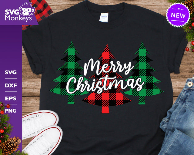 Christmas Trees Buffalo Plaid Svg, Christmas Trees Svg, Buffalo Plaid Svg SVG SvgMonkeys 