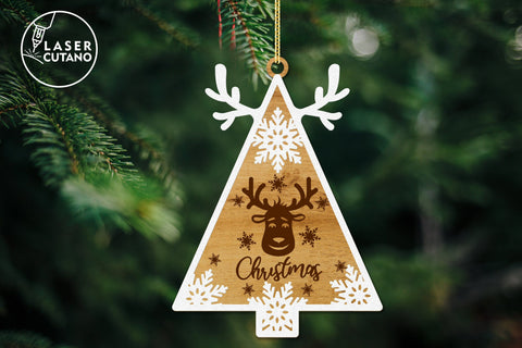 CHRISTMAS TREES Bundle, Multilayer Laser Cut Files, Mandala, SVG, 3D Designs, Mini Design Bundles SVG LaserCutano 