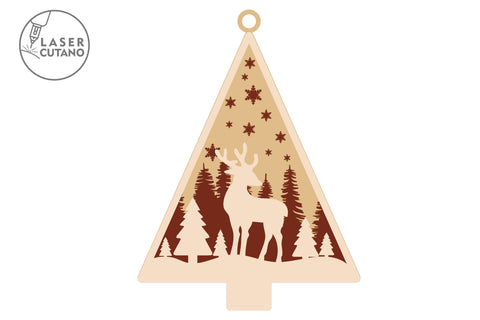 CHRISTMAS TREES Bundle, Multilayer Laser Cut Files, Mandala, SVG, 3D Designs, Mini Design Bundles SVG LaserCutano 