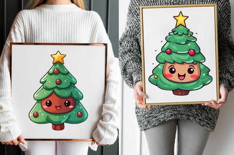 Christmas Trees Clipart Bundle Sublimation Regulrcrative 