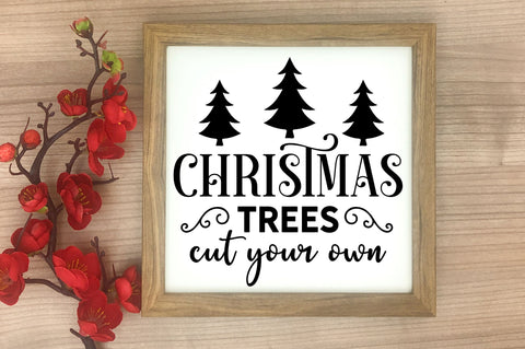 Christmas trees cut your own SVG Design SVG Regulrcrative 