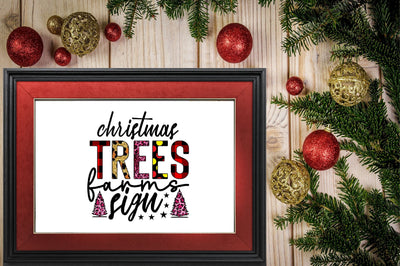 Christmas Trees Farms Sign Sublimation SVGArt 