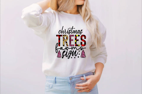 Christmas Trees Farms Sign Sublimation SVGArt 