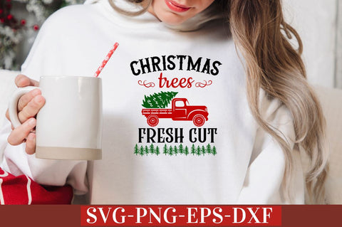 Christmas trees fresh cut SVG SVG DESIGNISTIC 