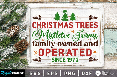 Christmas trees mistletoe forms SVG SVG Regulrcrative 