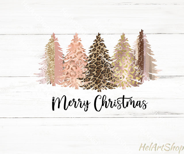 Christmas Trees Png, Leopard Print Trees Sublimation png Sublimation _HelArtShop_ 