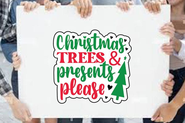 christmas trees & presents please SVG Angelina750 