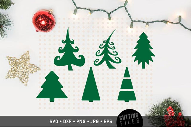 Christmas Trees Silhouettes SVG SVG VectorSVGdesign 