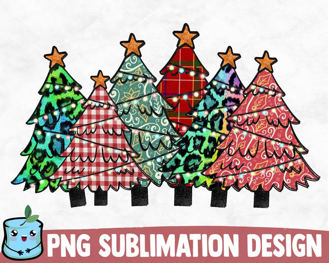 Christmas Trees Sublimation Design Sublimation MintyMarshmallows 