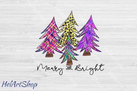 Christmas trees Sublimation PNG Sublimation _HelArtShop_ 