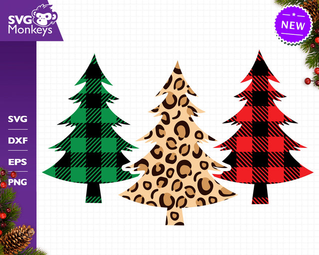 Christmas Trees Svg, Buffalo Plaid Svg, Gepard Print Svg, Trees Svg SVG SvgMonkeys 