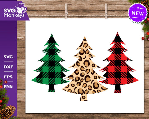 Christmas Trees Svg, Buffalo Plaid Svg, Gepard Print Svg, Trees Svg SVG SvgMonkeys 