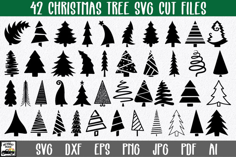 Christmas Trees Svg Cut File Bundle - So Fontsy