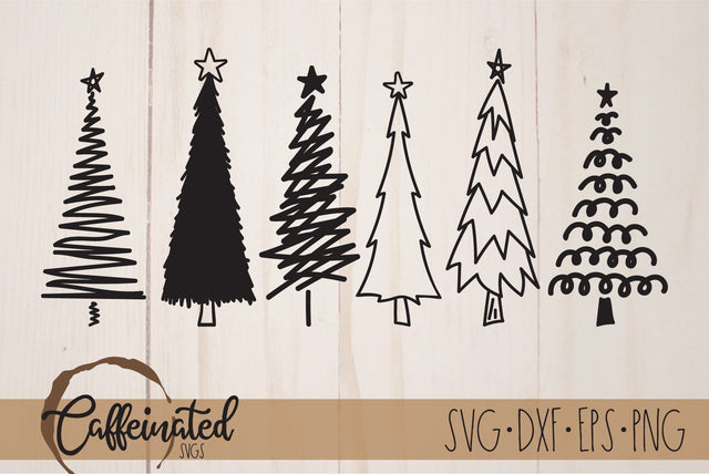 Christmas Trees SVG, Rustic Christmas Trees svg SVG Caffeinated SVGs 