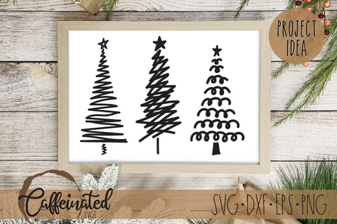 Christmas Trees SVG, Rustic Christmas Trees svg SVG Caffeinated SVGs 