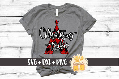 Christmas Tribe - Buffalo Plaid Teepee - Christmas SVG Files SVG Cheese Toast Digitals 