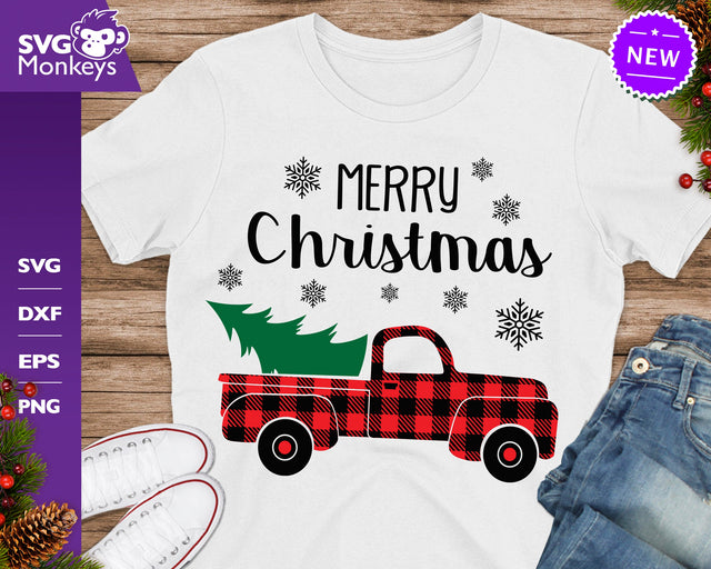 Christmas Truck Buffalo Plaid Svg, Christmas Truck Svg, Buffalo Plaid Svg SVG SvgMonkeys 