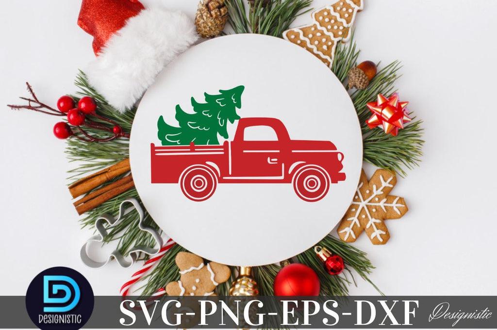 Christmas Truck, Christmas SVG - So Fontsy