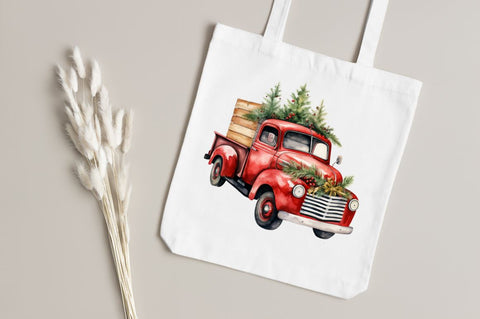 Christmas Truck Clipart Bundle Sublimation Regulrcrative 