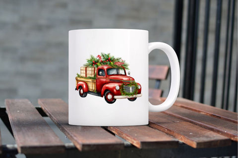 Christmas Truck Clipart Bundle Sublimation Regulrcrative 