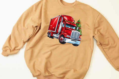 Christmas Truck Clipart Bundle Sublimation Regulrcrative 