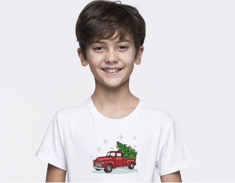 Christmas truck design comes with 4 sizes: Embroidery/Applique DESIGNS ArtEMByNatalia 