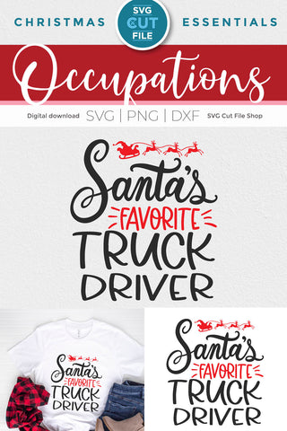 Christmas Truck Driver svg for Cricut or Silhouette SVG SVG Cut File 