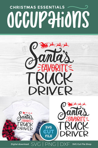 Christmas Truck Driver svg for Cricut or Silhouette SVG SVG Cut File 