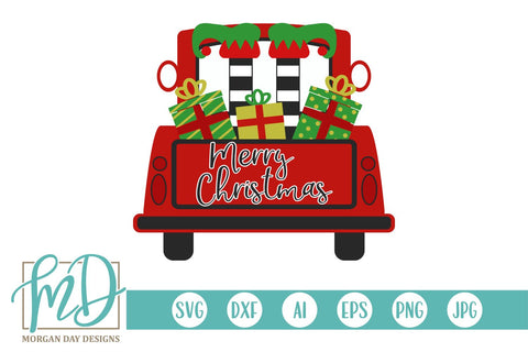 Christmas Truck Elf SVG Morgan Day Designs 