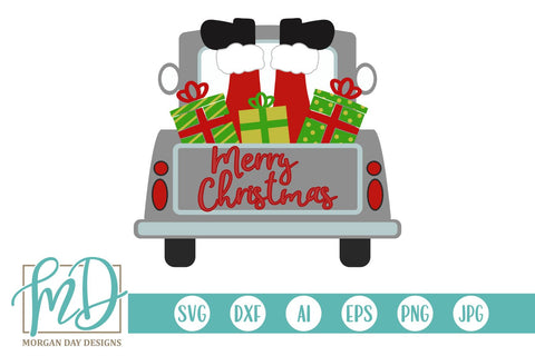 Christmas Truck Santa SVG Morgan Day Designs 