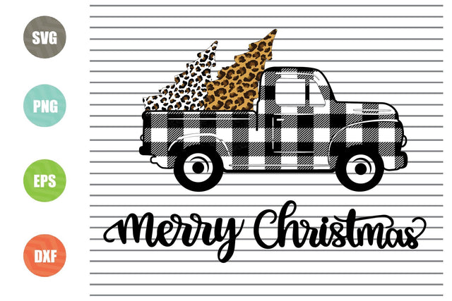 Christmas Truck SVG Bundle, Christmas Tree Svg, Leopard Truck Svg, Winter Holiday, Kids Silhouette Png Eps Dxf Vinyl Decal Digital Cut Files SVG Artstoredigital 
