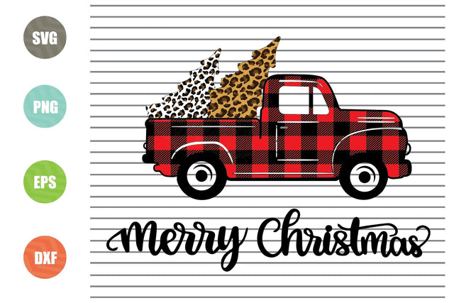 Christmas Truck SVG Bundle, Christmas Tree Svg, Leopard Truck Svg, Winter Holiday, Kids Silhouette Png Eps Dxf Vinyl Decal Digital Cut Files SVG Artstoredigital 