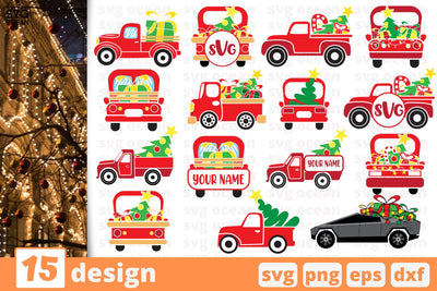 Christmas truck SVG bundle SVG SvgOcean 