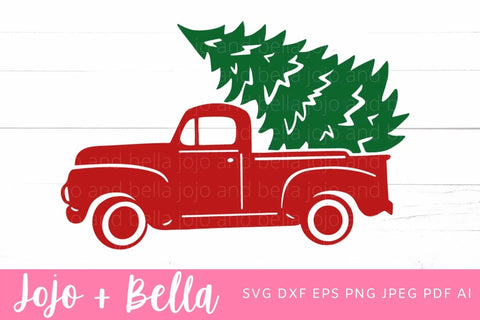Christmas Truck svg, Christmas Truck dxf, Christmas Truck png, Truck svg, Christmas Tree Svgs, Christmas Ornament svg, Christmas Sign Svg SVG Jojo&Bella 