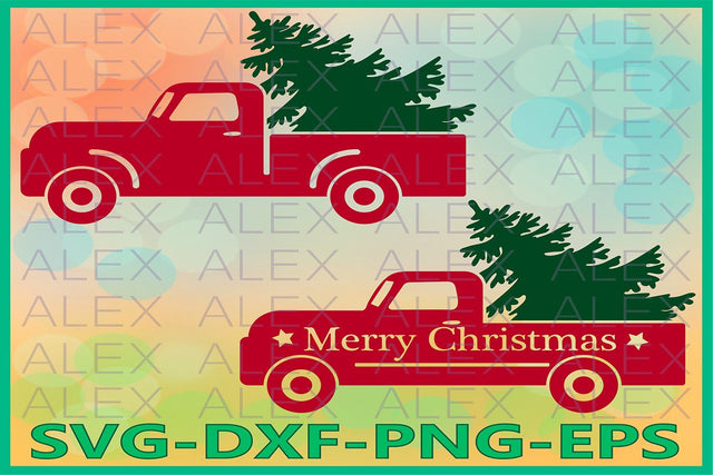 Christmas Truck SVG, Merry Christmas, Tree Truck SVG AlexSVGStudio 