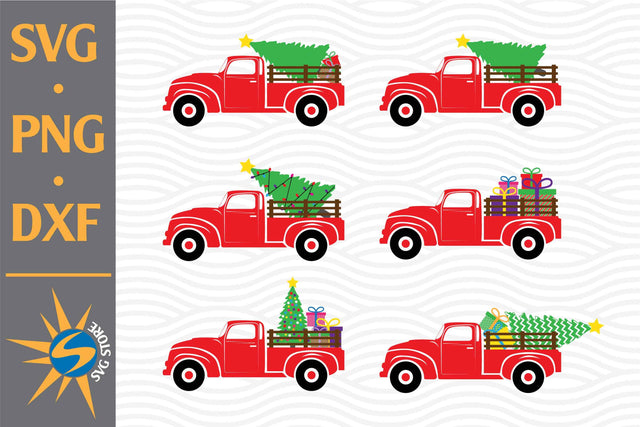 Christmas Truck SVG, PNG, DXF Digital Files Include SVG SVGStoreShop 