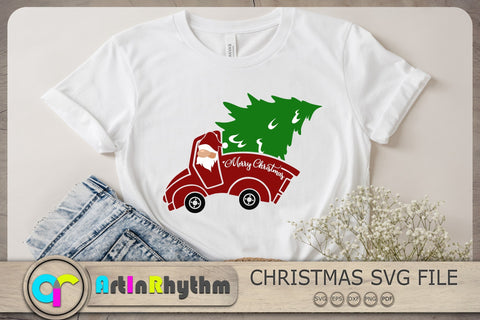 Christmas Truck Svg, Red Truck svg, Santa Claus Svg, Christmas Svg SVG Artinrhythm shop 