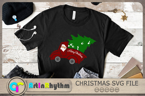 Christmas Truck Svg, Red Truck svg, Santa Claus Svg, Christmas Svg SVG Artinrhythm shop 