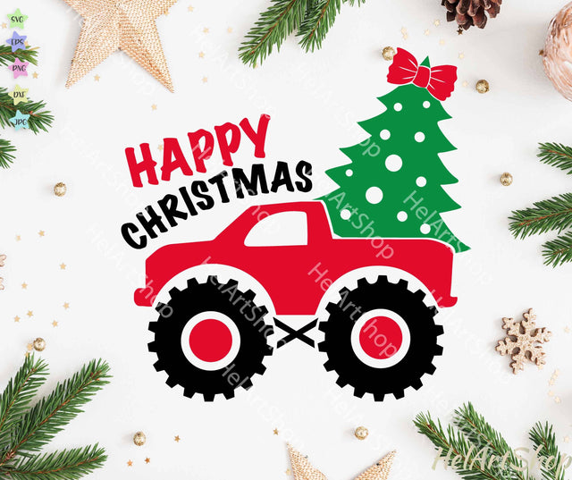 Christmas Truck SVG SVG _HelArtShop_ 
