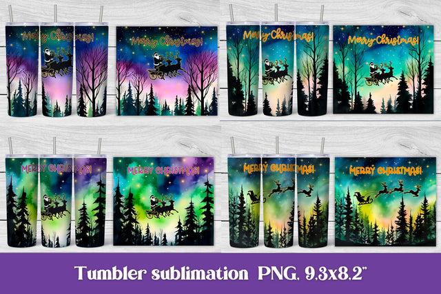 Christmas tumbler bundle | Santa Claus tumbler wrap Sublimation Svetana Studio 