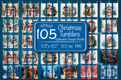 Christmas Tumbler Bundle Xmas Tumbler wrap png 20 Oz sublimation design. Sublimation Createya Design 