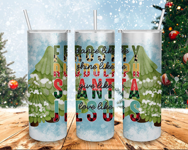 Christmas tumbler, Give Like Santa, Love like Jesus tumbler png, Christmas tree wrap, Merry Christmas tumbler png, Winter tumbler pattern Sublimation BOO-design 