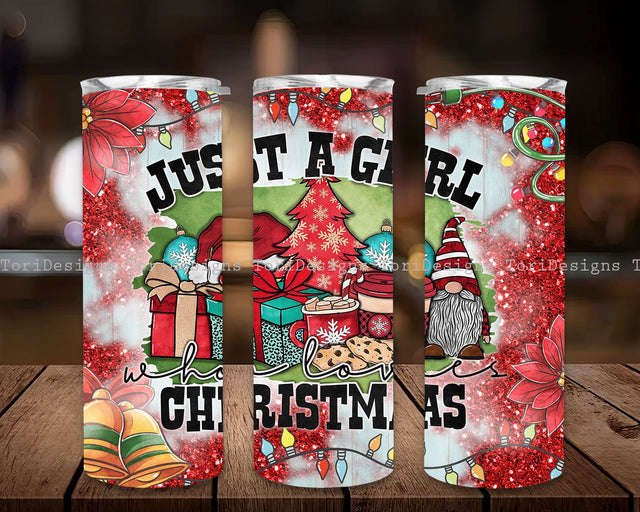 Christmas Tumbler Png, Merry Christmas 20oz Skinny Tumbler Sublimation Designs Sublimation ToriDesigns 
