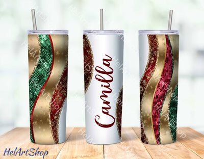 Christmas Tumbler PNG Sublimation, Add Your Name Tumbler Sublimation _HelArtShop_ 